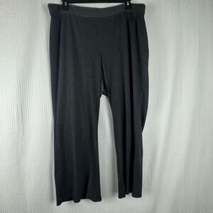 Lane Bryant Plus Size Women Flare Leg Grey Dress Pants 22/24 Petite Flat Front